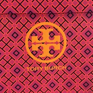 2 Tory Burch Small Gift Pouches – Pink, Orange & Purple Branded Packaging